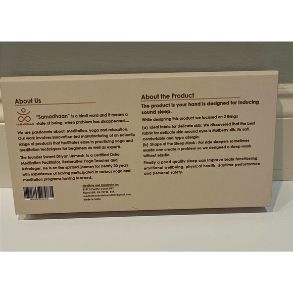 Samadhaan 100% Mulberry Silk Sleep Mask for Side Sleepers Eye Mask Nose Wing - Picture 4 of 8